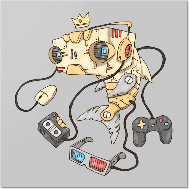 Gaming Fish for Gamers and all things that Gamers Love Wall Art by extrinsiceye